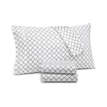 推荐CLOSEOUT! Arabesque Geo 550 Thread Count Supima Cotton Pillowcases Pair, King, Created for Macy's商品