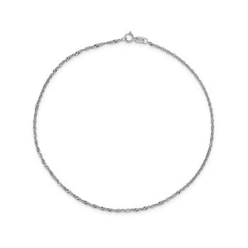 Macy's | Singapore Chain Anklet in 14k White Gold,商家Macy's,价格¥2231