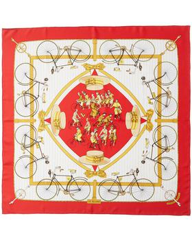 [二手商品] Hermes | Hermes "Les Becanes," by Hugo Grygkar Silk Scarf (Authentic Pre-Owned)商品图片,