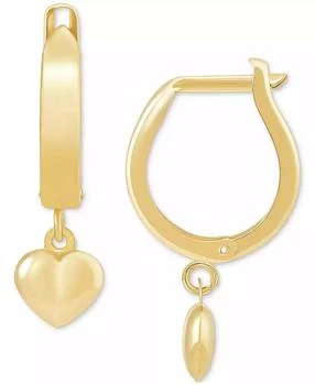 Macy's | Dangle Heart Huggie Hoop Earrings in 10k Gold,商家Macy's,价格¥1209