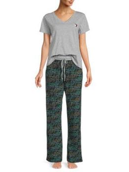 商品Tommy Hilfiger | 2-Piece Heart Logo Pajama Pant Set,商家Saks OFF 5TH,价格¥145图片