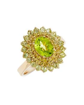 Bloomingdale's | Peridot Flower Ring in 14K Yellow Gold,商家Bloomingdale's,价格¥11786