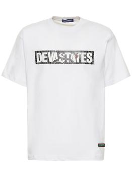 DEVA STATES | Serpents Printed Cotton Jersey T-shirt商品图片,