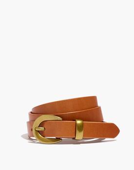 Chunky Buckle Skinny Leather Belt product img