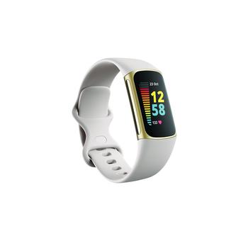 商品Fitbit | Charge 5 Lunar White Silicone Band Fitness and Health Tracker,商家Macy's,价格¥1073图片