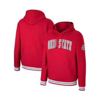 Colosseum | Men's Scarlet Ohio State Buckeyes Varsity Arch Pullover Hoodie商品图片,