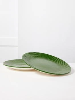 Sensi Studio | Set of two Lines ceramic dinner plates,商家MATCHES,价格¥748