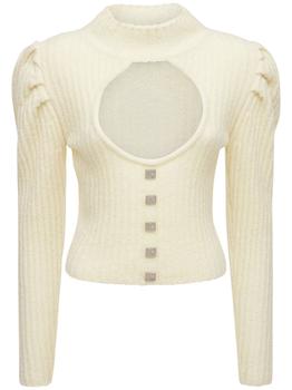 GIUSEPPE DI MORABITO | Cut Out Wool Blend Knit Sweater商品图片,5折