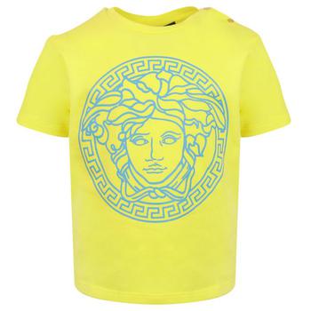 范思哲衬衫上海, Versace | Baby Yellow Medusa Logo T Shirt商品图片 4折×额外9折, 额外九折