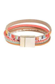 SAACHI | Multicolor Beaded Freshwater Pearl Multi-Strand Bracelet,商家Nordstrom Rack,价格¥149