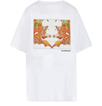 时尚burberry t恤男装, Burberry | 地圖印花棉質寬版 T 恤商品图片 