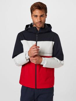 推荐Tommy Hilfiger - Multicolor colorblock technical jacket with hood商品