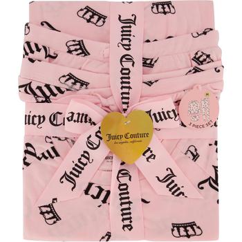 商品Juicy Couture Women's 3 Piece Logo Print Pajama Sleepwear Set图片
