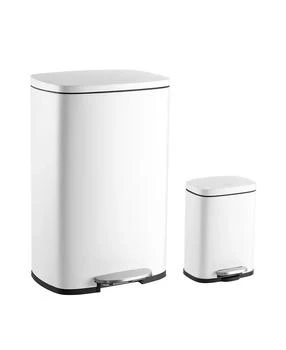 JONATHAN Y | Connor Rectangular Trash Can with Soft-Close Lid and Free Mini Trash Can, Set of 2,商家Macy's,价格¥1041