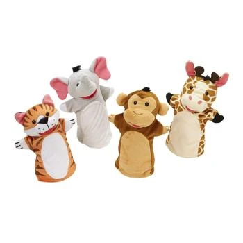 推荐Melissa & Doug Zoo Friends Hand Puppets (Set of 4) - Frustration Free Packaging - Elephant, Giraffe, Tiger, and Monkey商品