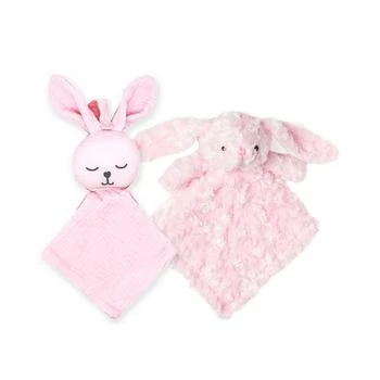 Baby Girls Pacifier Keeper and Bunny Plush, 2 Piece Set