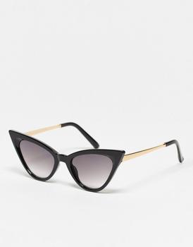 推荐SVNX extreme winged cat eye sunglasses in black商品