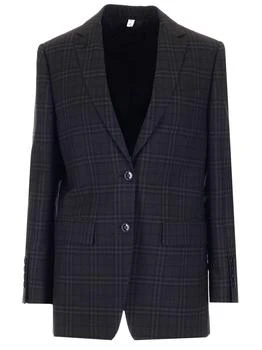 Burberry | Burberry Check Single Breasted Blazer 6折×额外9折, 额外九折