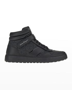 菲拉格慕男鞋板鞋, Salvatore Ferragamo | Men's Noe 2 Gancini High-Top Sneakers商品图片 