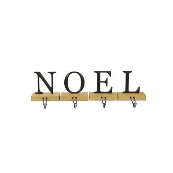 Northlight | Set of 4 Metal and Wood NOEL Christmas Stocking Holder,商家Macy's,价格¥981