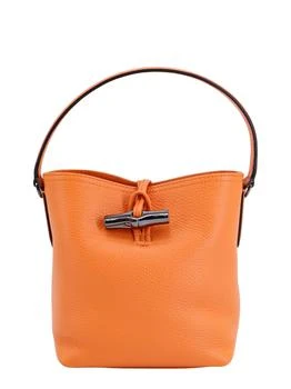 Longchamp | Leather bucket bag with Metal Bamboo closure 7.9折×额外9.2折, 额外九二折