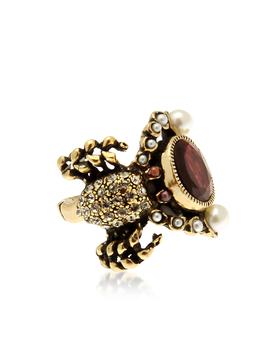 商品Alcozer & J | Garnet Pearls and Swarovski Crystal Scorpion Ring,商家Forzieri,价格¥1168图片
