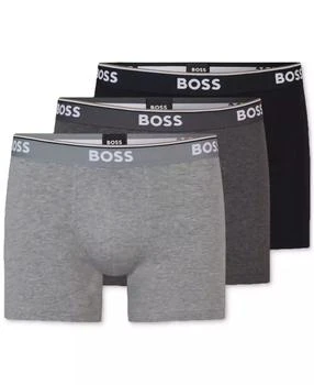 Hugo Boss | Men's Power 3-Pk. Tipped Logo Waistband Boxer Briefs,商家Macy's,价格¥242