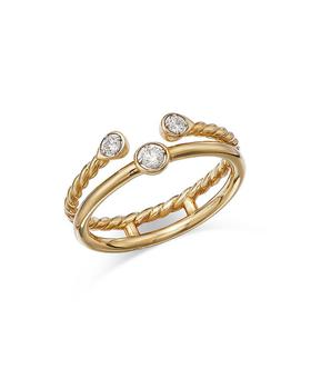 商品Diamond Double Row Statement Ring in 14K Yellow Gold, 0.16 ct. t.w. - 100% Exclusive,商家Bloomingdale's,价格¥12438图片