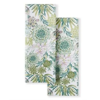 Martha Stewart | Succulents Dual Purpose Kitchen Towel 2-Pack Set, 16" x 28",商家Macy's,价格¥112