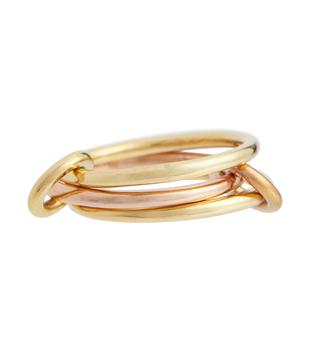 商品Spinelli Kilcollin | Solarium 18kt yellow and rose gold linked rings,商家MyTheresa,价格¥17632图片
