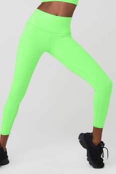 Alo | 7/8 High-Waist Airbrush Legging - Green Glow商品图片,