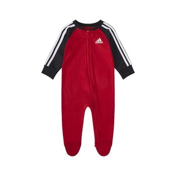 Adidas | Baby Boys Long Sleeve Zipper Raglan Footed Coverall 独家减免邮费