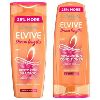 推荐L'Oréal Paris Elvive Dream Lengths Shampoo and Conditioner Set - Exclusive商品