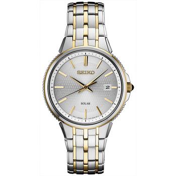 精工表多少钱, Seiko | Men's Solar Essentials Two-Tone Stainless Steel Bracelet Watch 39.4mm商品图片 9折