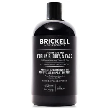 Brickell Mens Products | Brickell Men's Products Evergreen Rapid Wash for Hair, Body & Face,商家Macy's,价格¥195