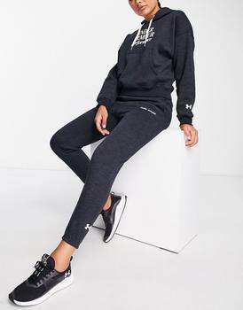 Under Armour | Under Armour Essential Script joggers in black商品图片,