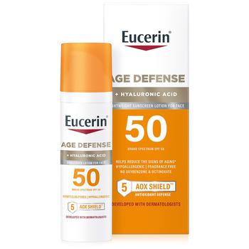 Eucerin | Face Sunscreen Lotion SPF 50, Age Defense商品图片,独家减免邮费