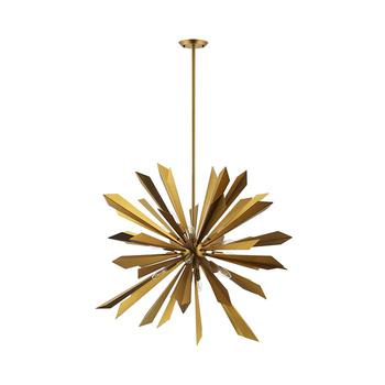 商品Modway | Pervade Starburst Brass Pendant 16-Light Chandelier,商家Bloomingdale's,价格¥7194图片