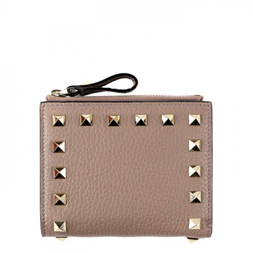 加拿大valentino包, Valentino | VALENTINO 女士粉色拉链铆钉钱包 XW2P0W06-VSH-P45商品图片 独家减免邮费