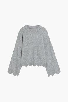 3.1 Phillip Lim | Scalloped mélange brushed knitted sweater商品图片,2折