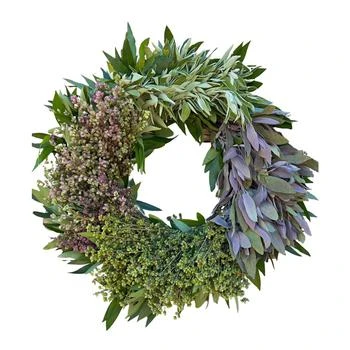 GreenishBlu | Fresh Real Bay Leaf, Sage and Oregano Wreath,商家Macy's,价格¥684