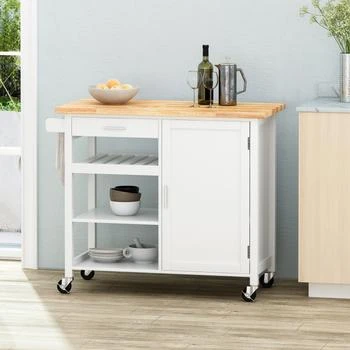 Streamdale Furniture | Streamdale Contemporary Kitchen Cart Extra Counter & Storage Space,商家Premium Outlets,价格¥1921