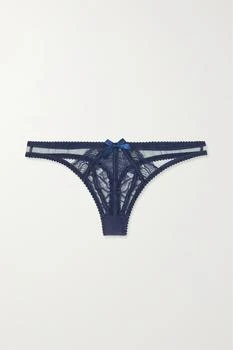 L'Agent by Agent Provocateur | Rozlyn 蕾丝拼接缎布边饰绢网丁字裤 5.9折×额外9.7折, 额外九七折