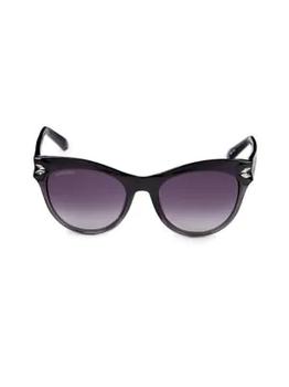 推荐51MM Injected Crystal Cat Eye Sunglasses商品