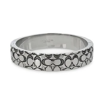 Coach | Silver-Tone Crystal Quilted C Bangle Bracelet 独家减免邮费