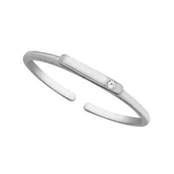 Giani Bernini | Sterling Silver Cubic Zirconia Bar Adjustable Toe Ring,商家Macy's,价格¥224