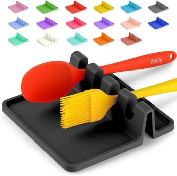 Zulay Kitchen | Silicone Utensil Rest - BPA-Free, Durable Spoon Rest with Drip Pad,商家Premium Outlets,价格¥125