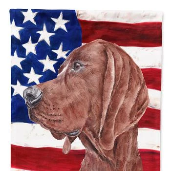 Caroline's Treasures | Redbone Coonhound with American Flag USA Garden Flag 2-Sided 2-Ply,商家Verishop,价格¥136