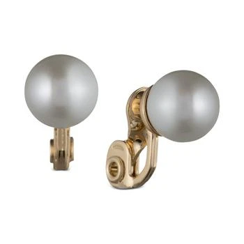 Anne Klein | GOLD-TONE 10MM IMITATION PEARL STUD EZ COMFORT CLIP EARNINGS 独家减免邮费