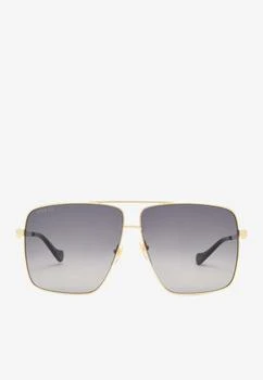 Gucci | Oversized Navigator Sunglasses,商家Thahab,价格¥2360